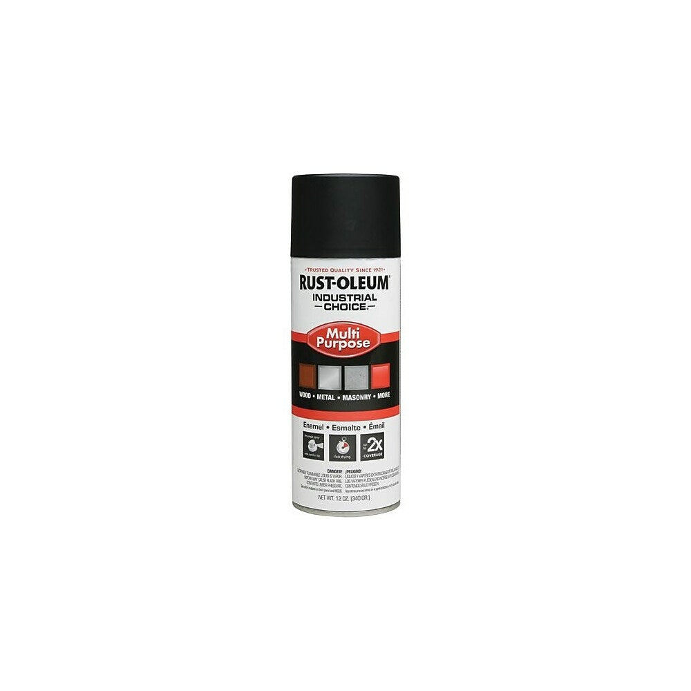 Rust-Oleum Enamel Spray Paint Semi-Flat, Black 12oz (1678830)