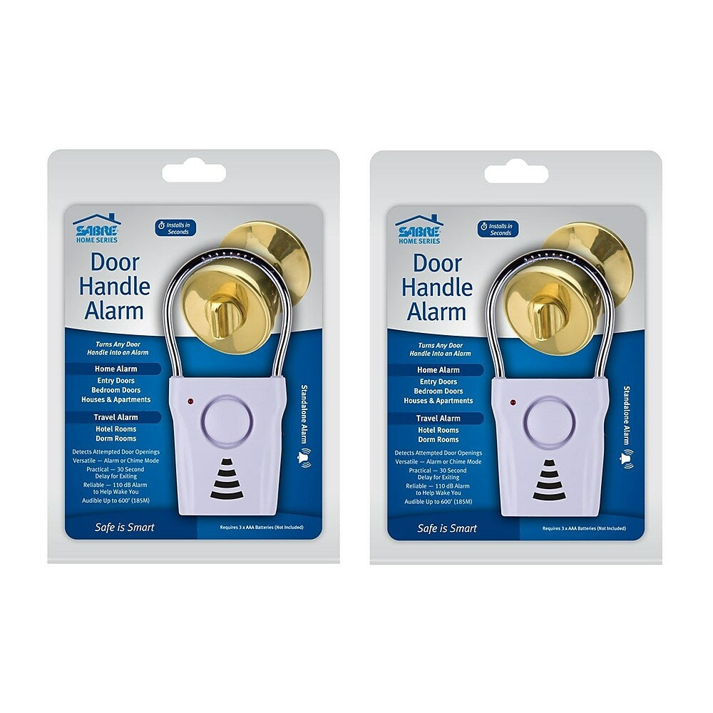 Security Equipment Corp. Door Handle Alarm, 2 Pack (SBCHSDWA2)