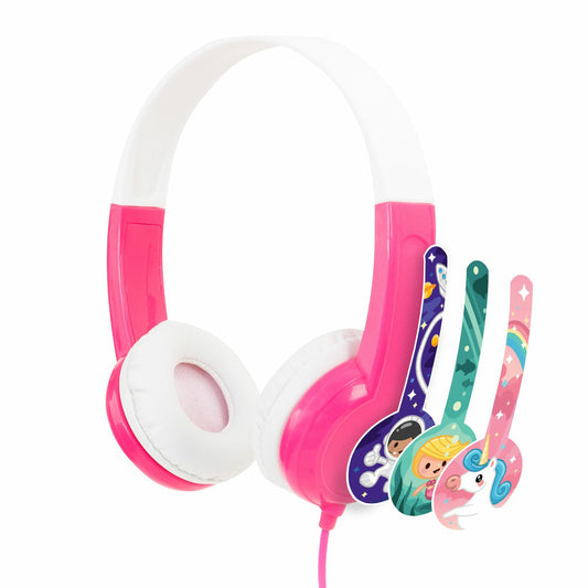 BuddyPhones Discover Kids on Ear Headphones - Pink