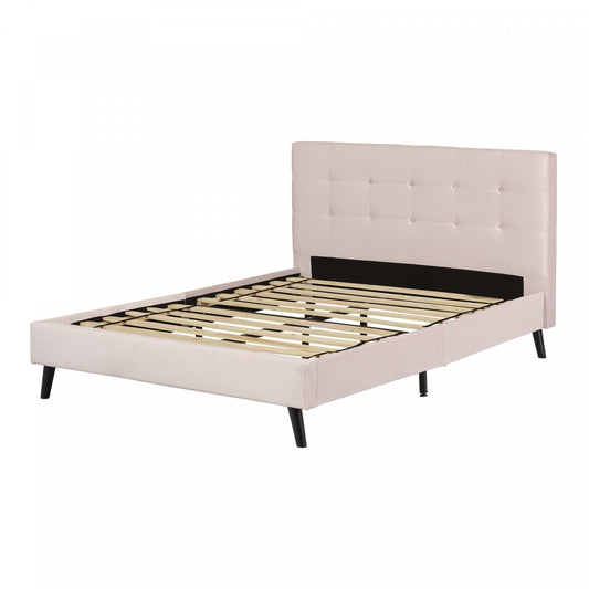 Hype Upholstered Full Bed - Pale Pink|Lit double rembourré Hype - rose pâle