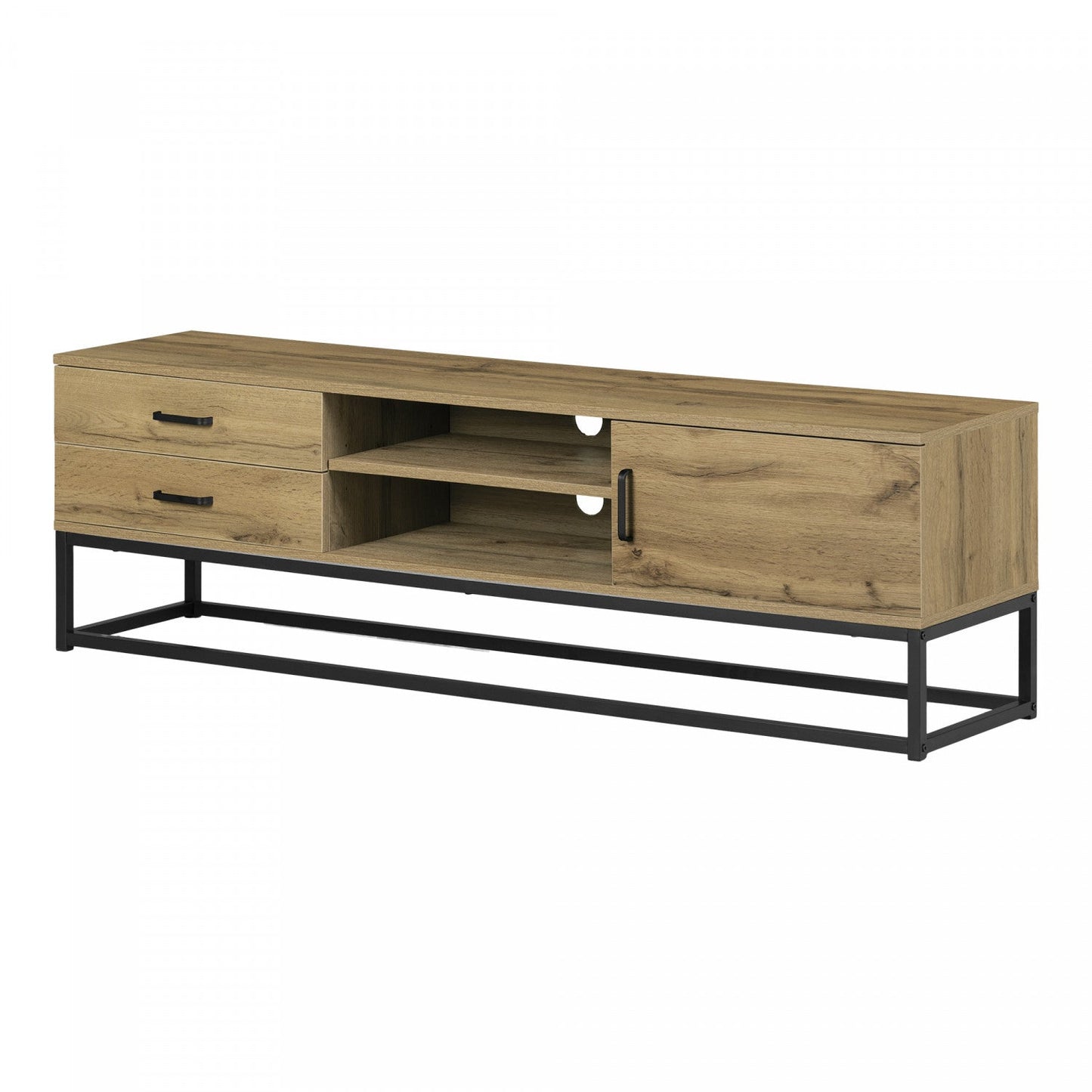 Mezzy TV Stand - Nordik Oak|Meuble pour téléviseur Mezzy - chêne nordique