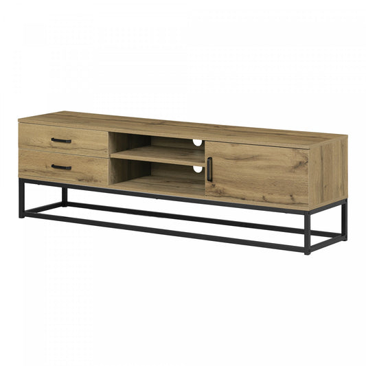 Mezzy TV Stand - Nordik Oak|Meuble pour téléviseur Mezzy - chêne nordique