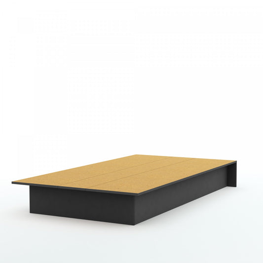 Libra Platform Twin Bed - Pure Black|Lit simple plateforme Libra - noir solide