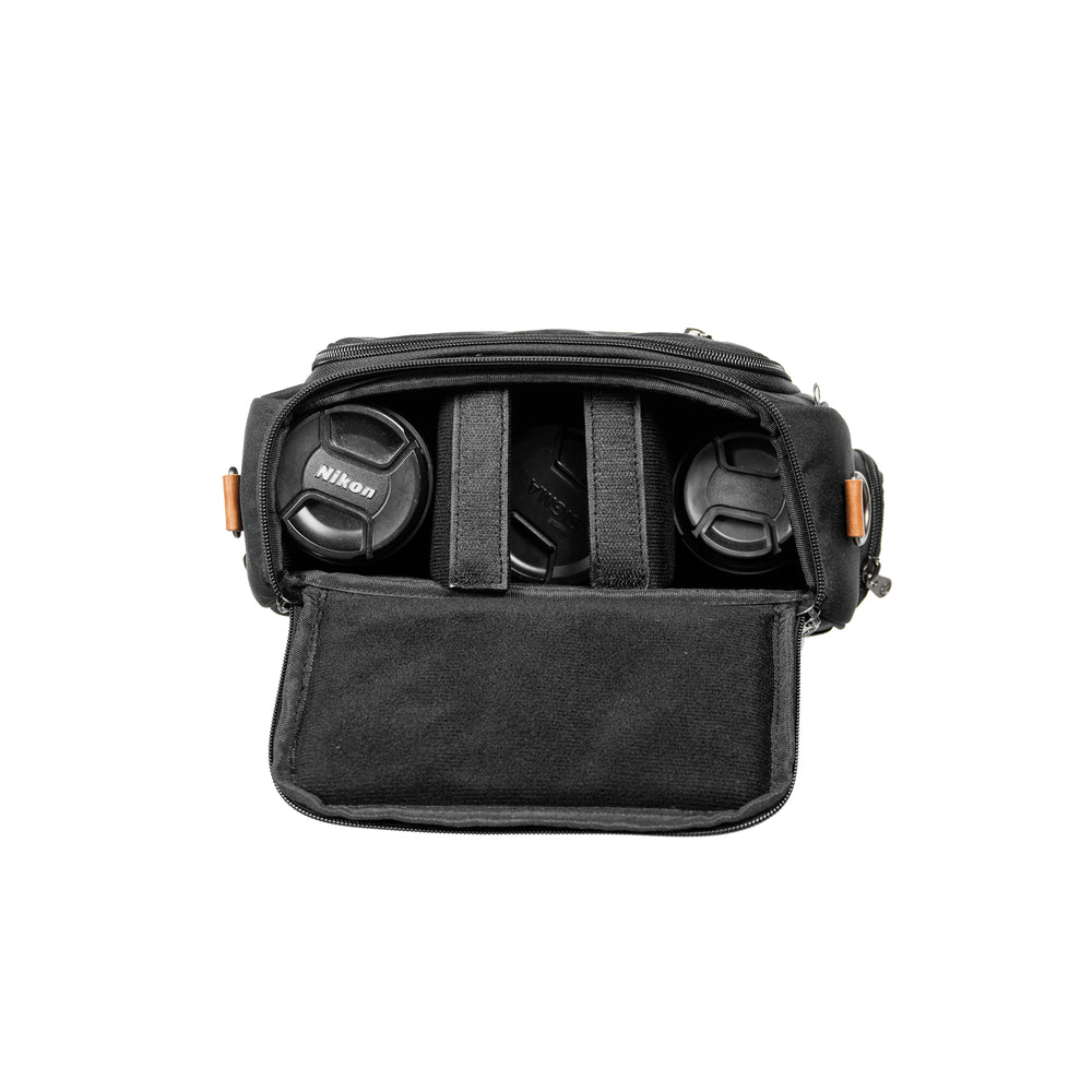 PKG Polson Recycled Crossbody Camera Bag - Black