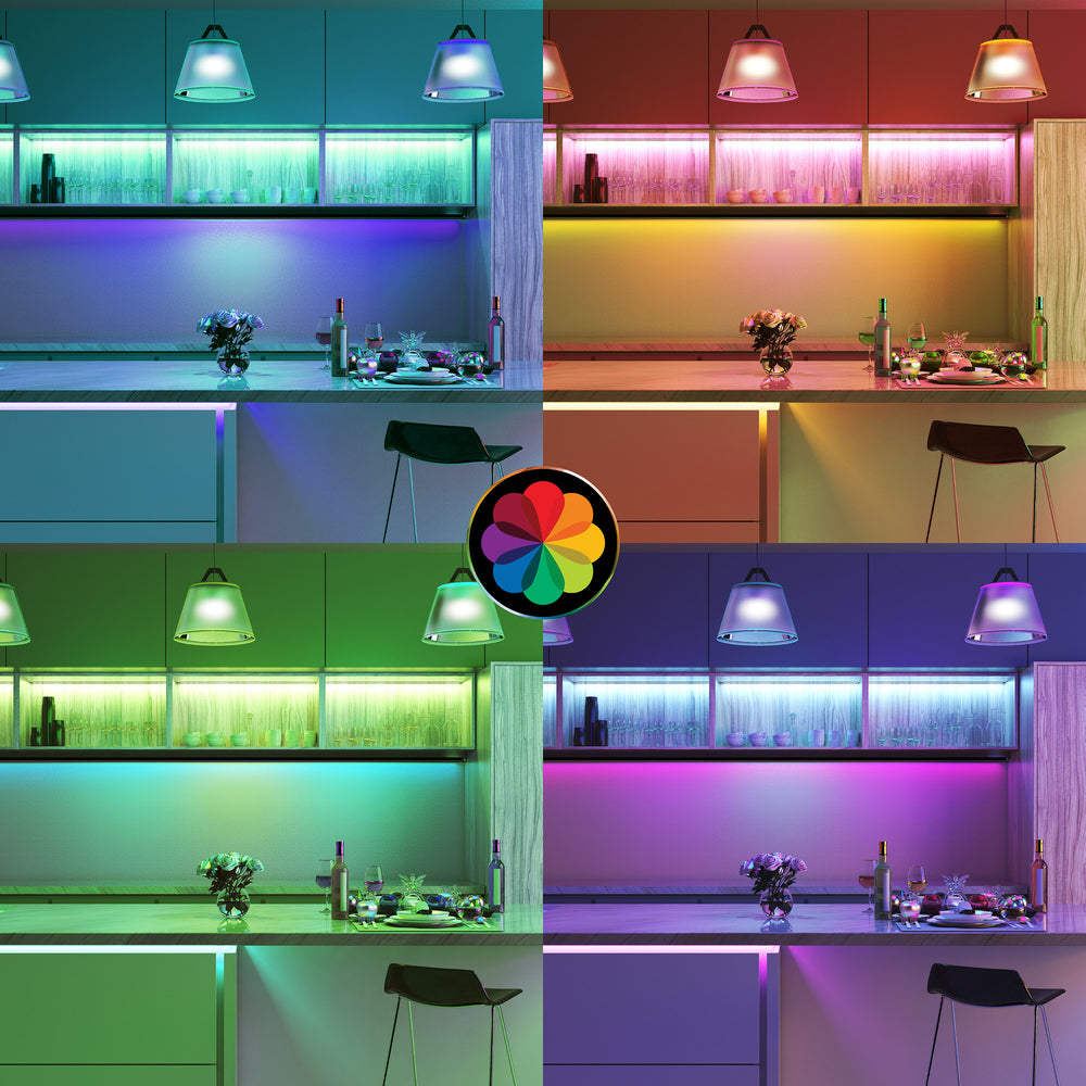 Tzumi Aura LED ColorStrip Remote-Controlled - 6.5 ft. Trimmable RGB LED Tape Light