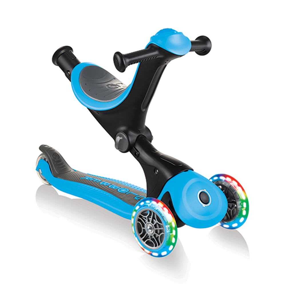 GLOBBER GO-UP Deluxe Lights Sky Blue Scooter