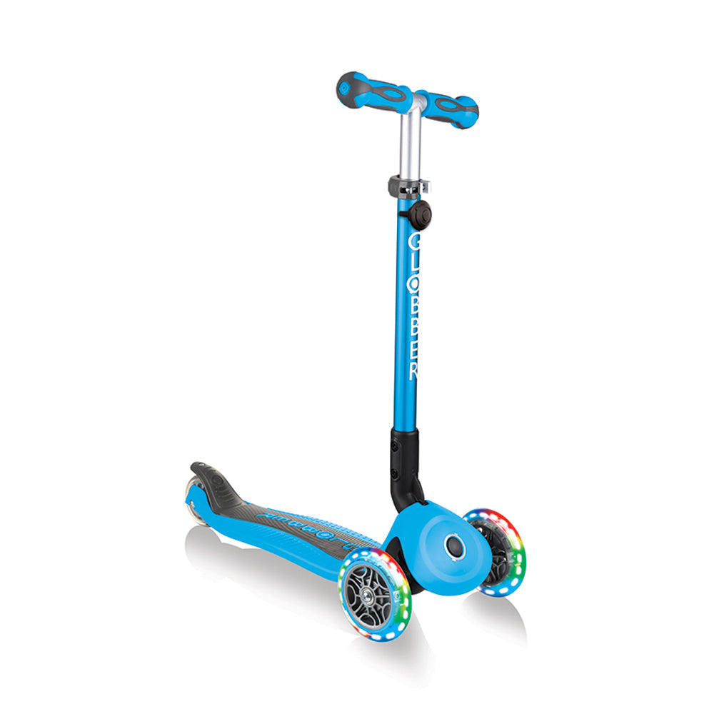 GLOBBER GO-UP Deluxe Lights Sky Blue Scooter