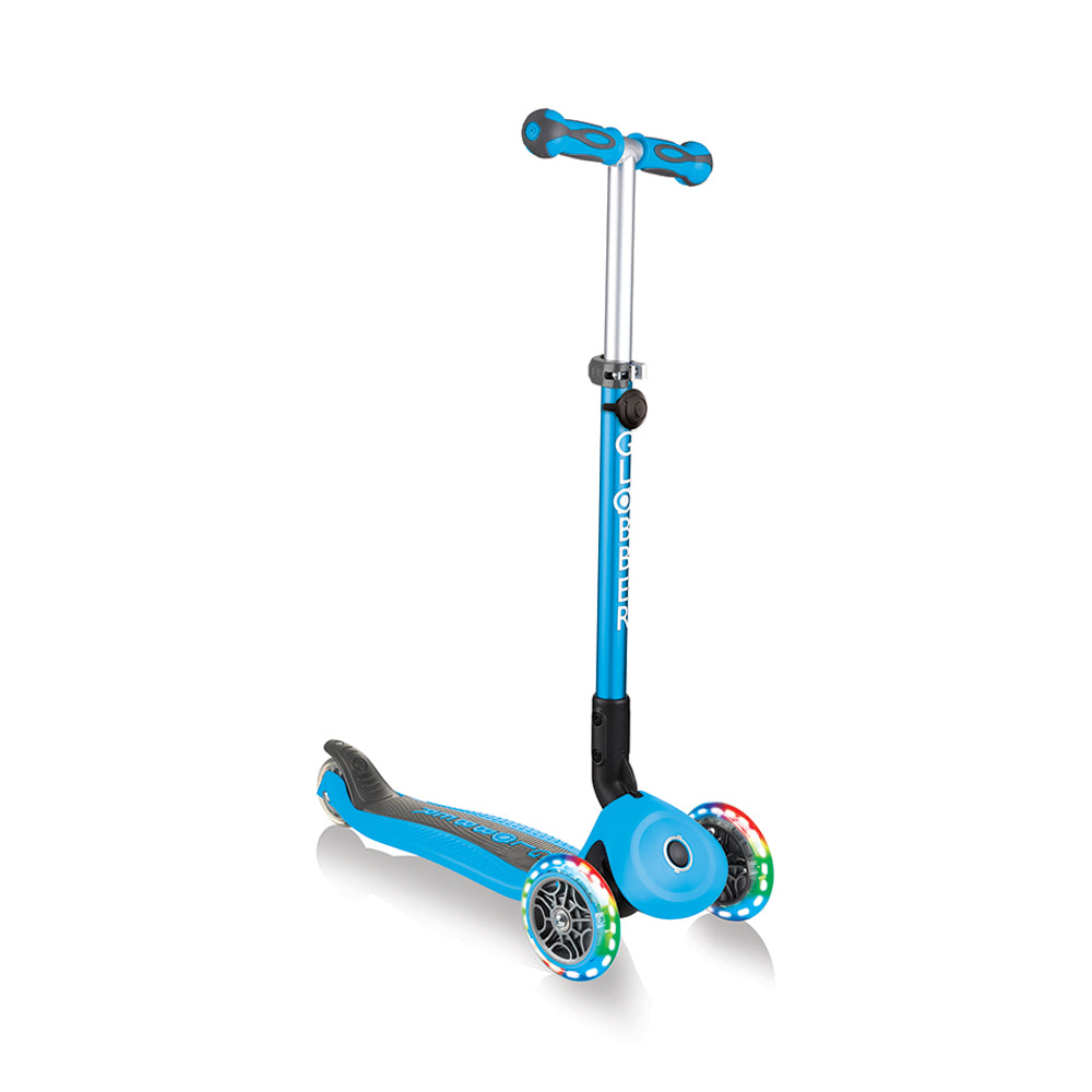 GLOBBER GO-UP Deluxe Lights Sky Blue Scooter