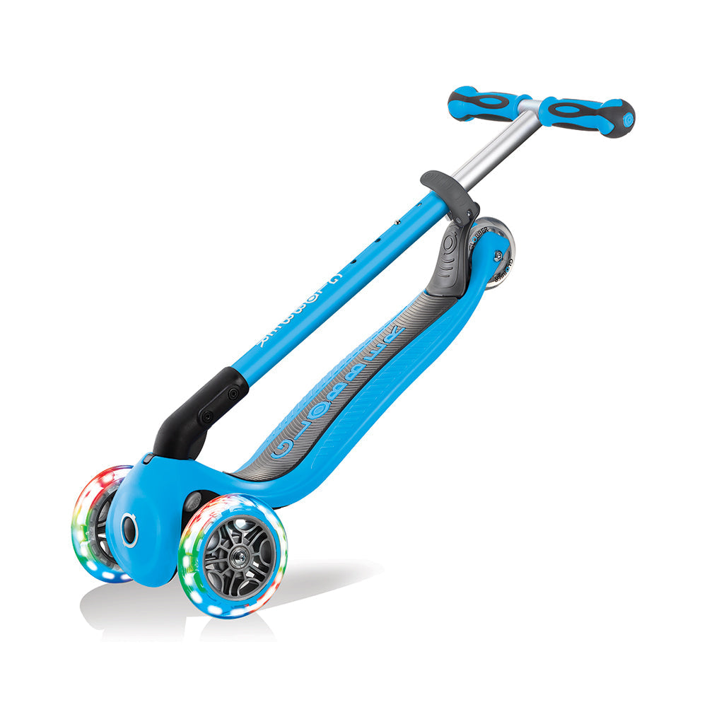 GLOBBER GO-UP Deluxe Lights Sky Blue Scooter