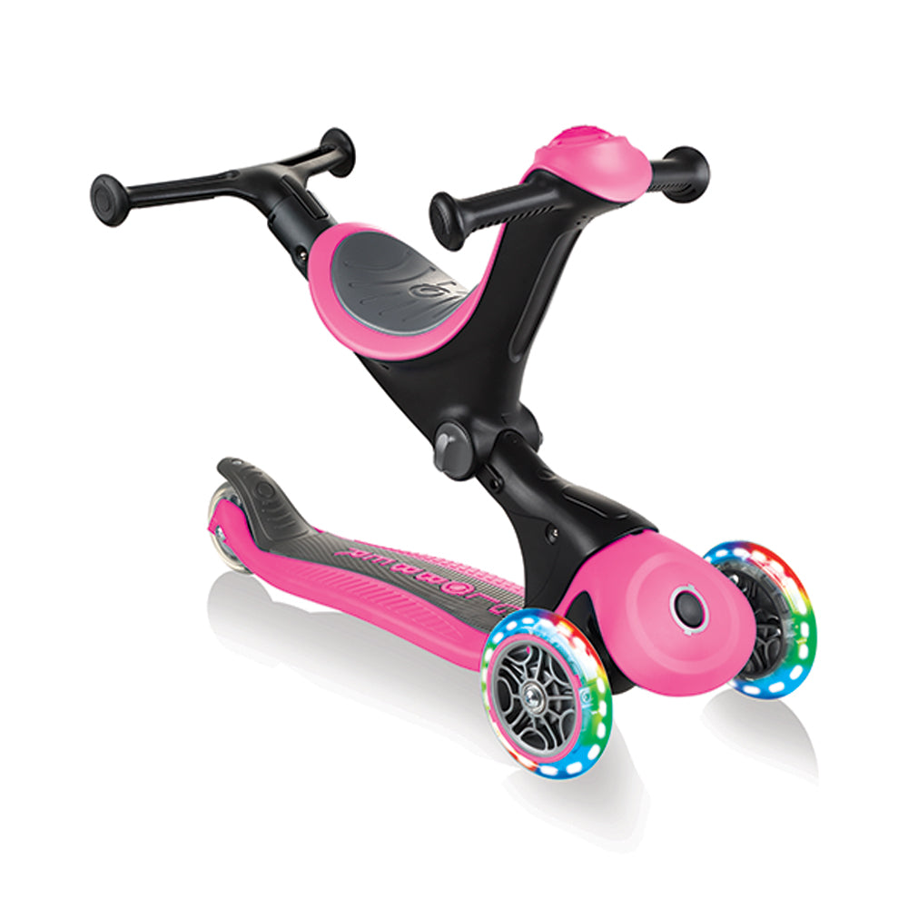 GLOBBER GO-UP Deluxe Lights Pink Scooter