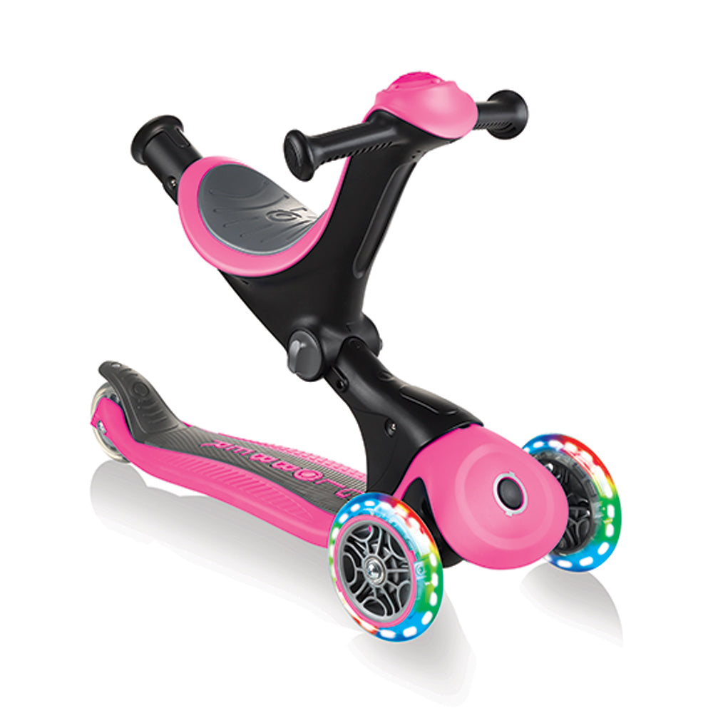 GLOBBER GO-UP Deluxe Lights Pink Scooter