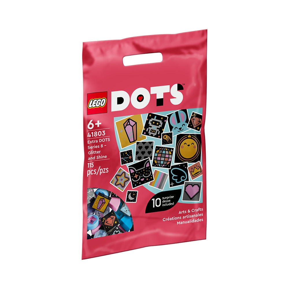 LEGO DOTS Extra DOTS Series 8 – Glitter and Shine 41803 DIY Decoration Kit (115 Pieces)