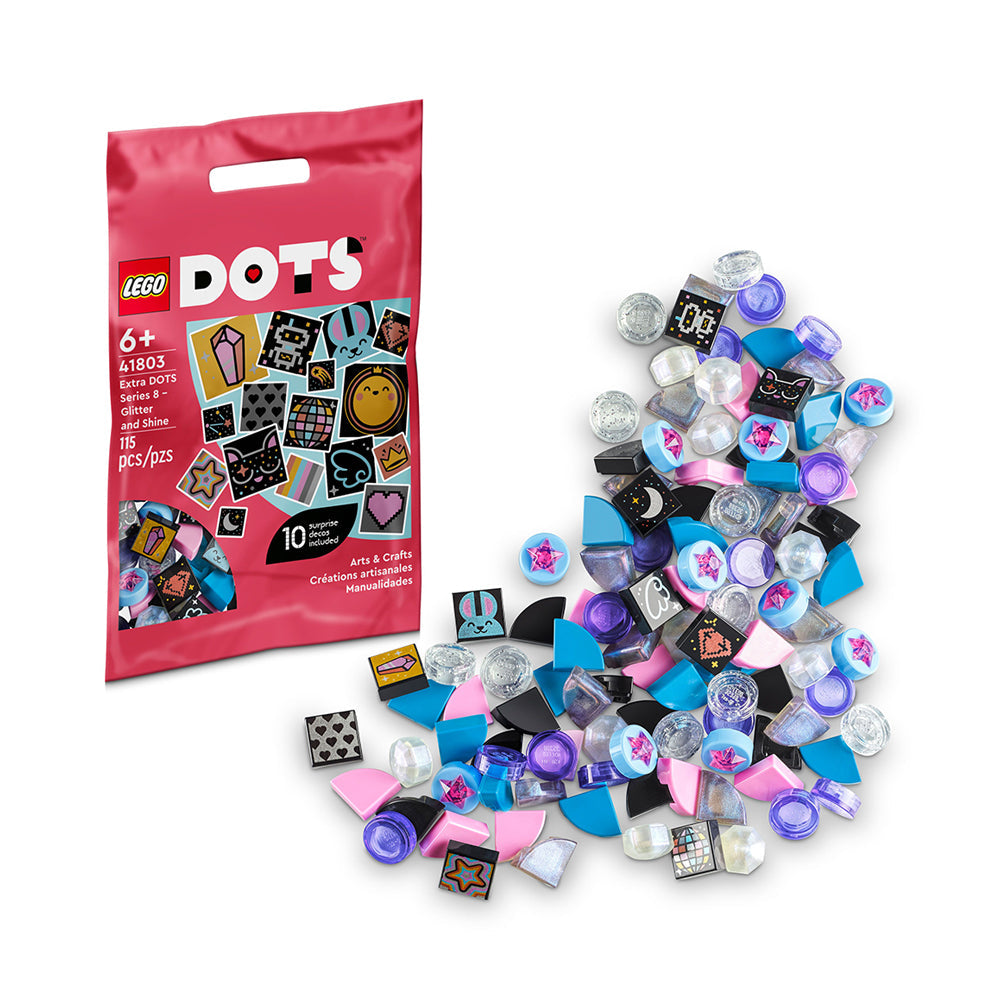 LEGO DOTS Extra DOTS Series 8 – Glitter and Shine 41803 DIY Decoration Kit (115 Pieces)