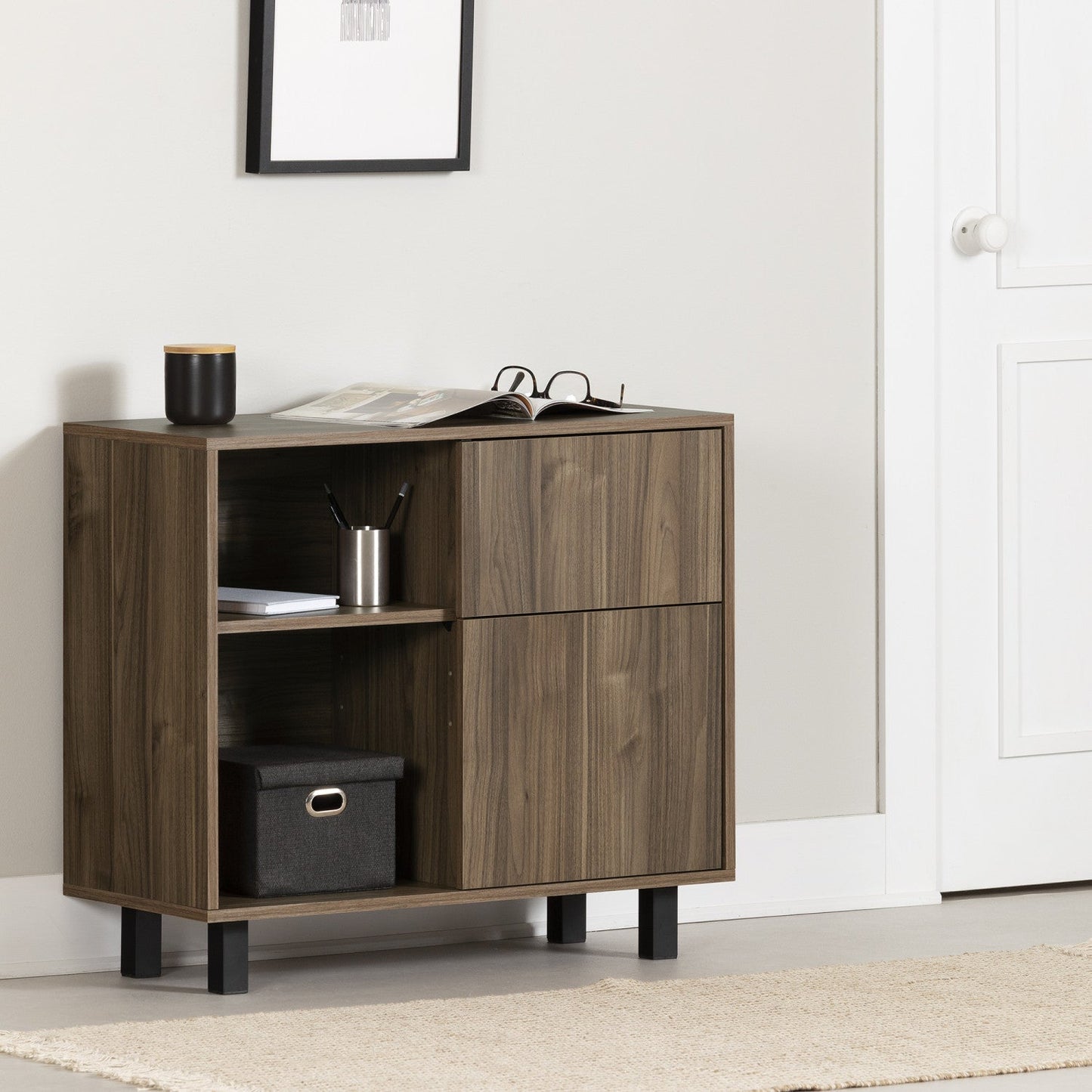 Toza Storage Unit - Natural Walnut|Meuble de rangement Toza - noyer naturel