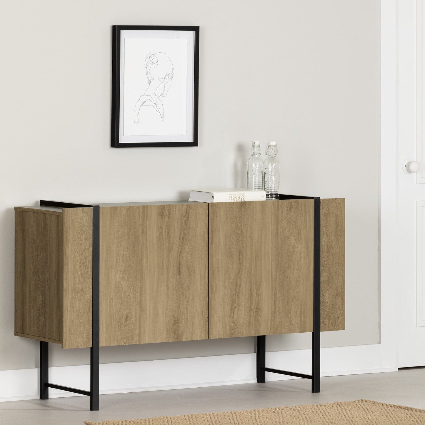 Mezzy Sideboard - Light Walnut|Desserte Mezzy - noyer clair