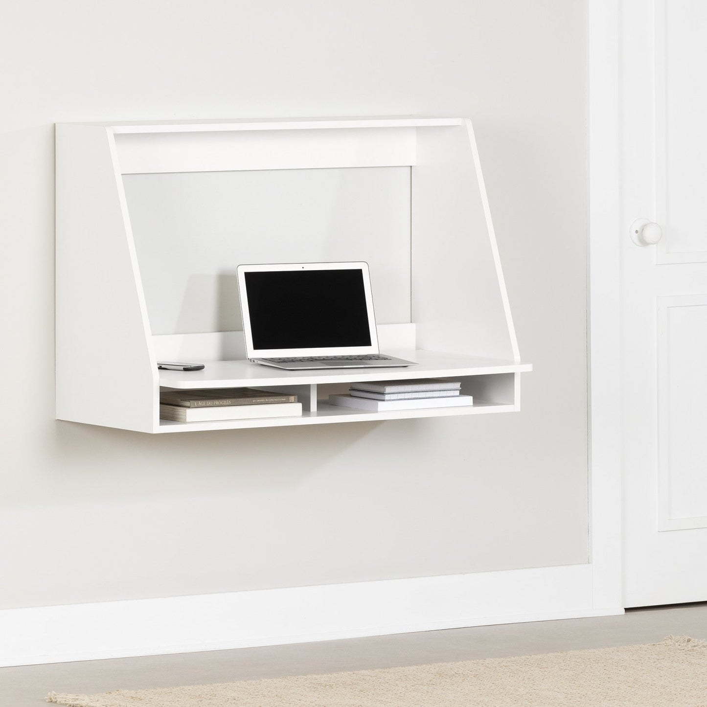 Interface Floating Desk - Pure White|Bureau mural Interface - blanc solide