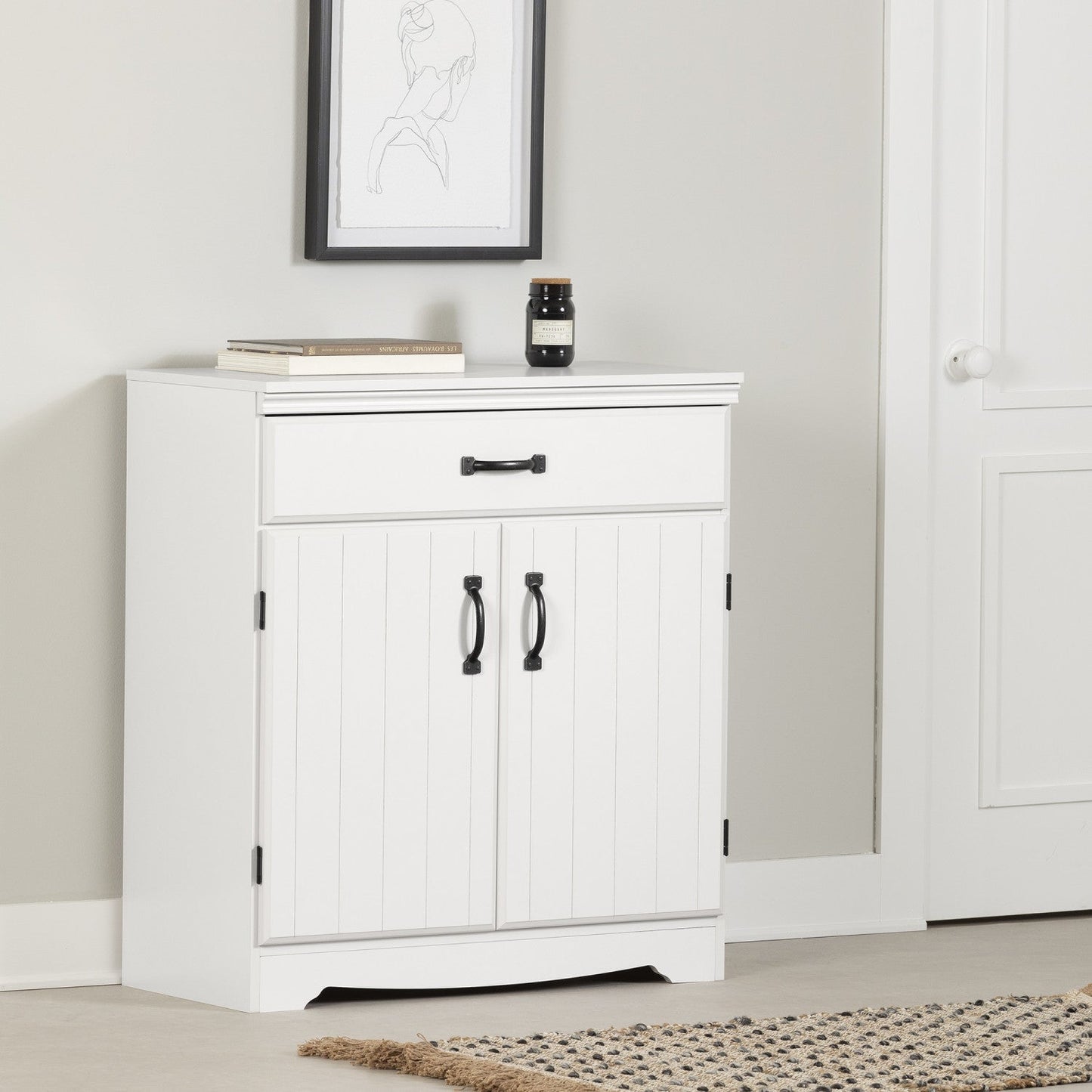 Farnel Storage Cabinet - Pure White|Armoire de rangement Farnel - blanc solide