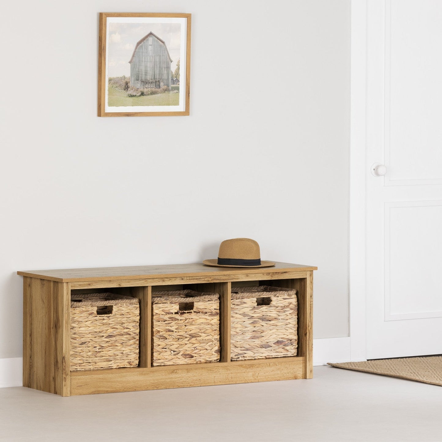 Toza Mudroom Storage Bench - Nordik Oak|Banc de rangement Toza pour vestibule - chêne nordique