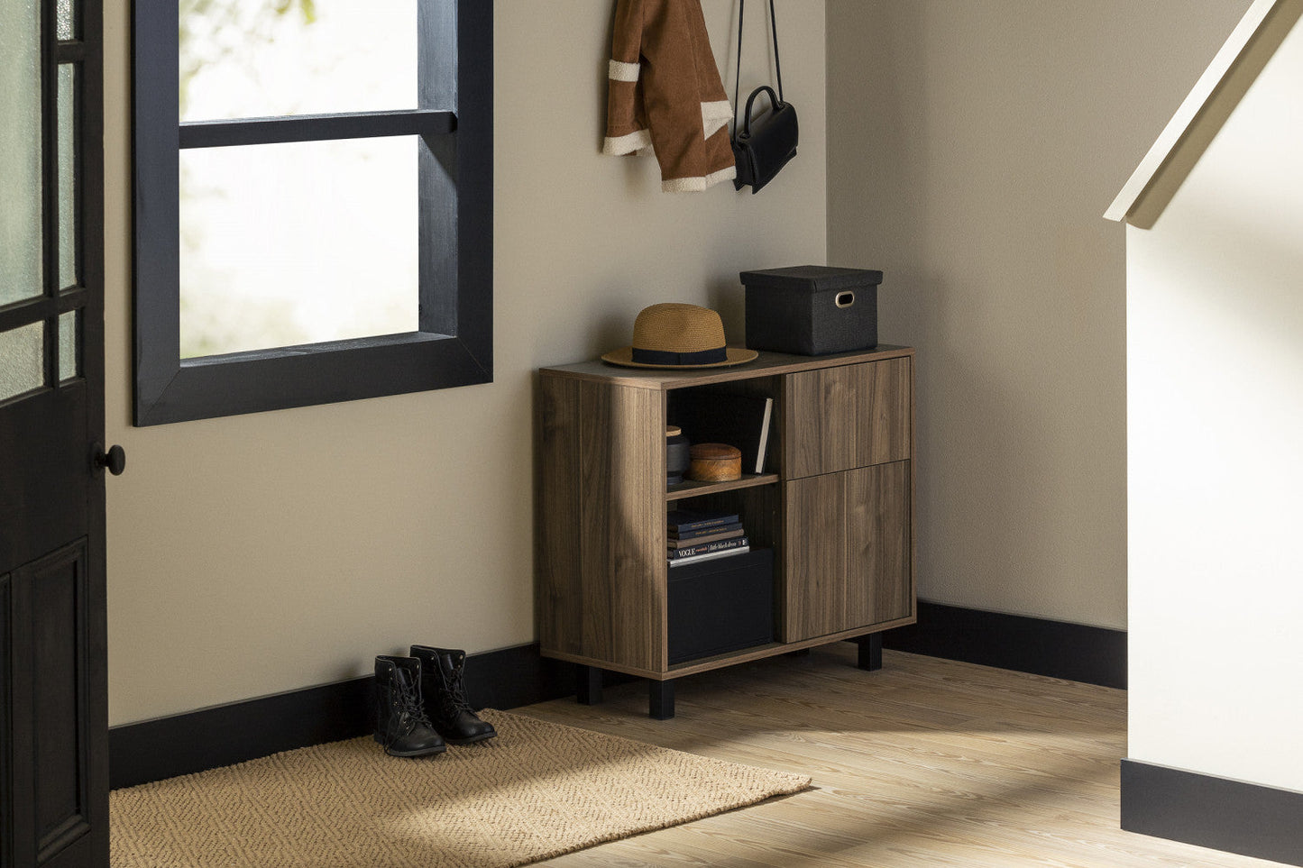 Toza Storage Unit - Natural Walnut|Meuble de rangement Toza - noyer naturel