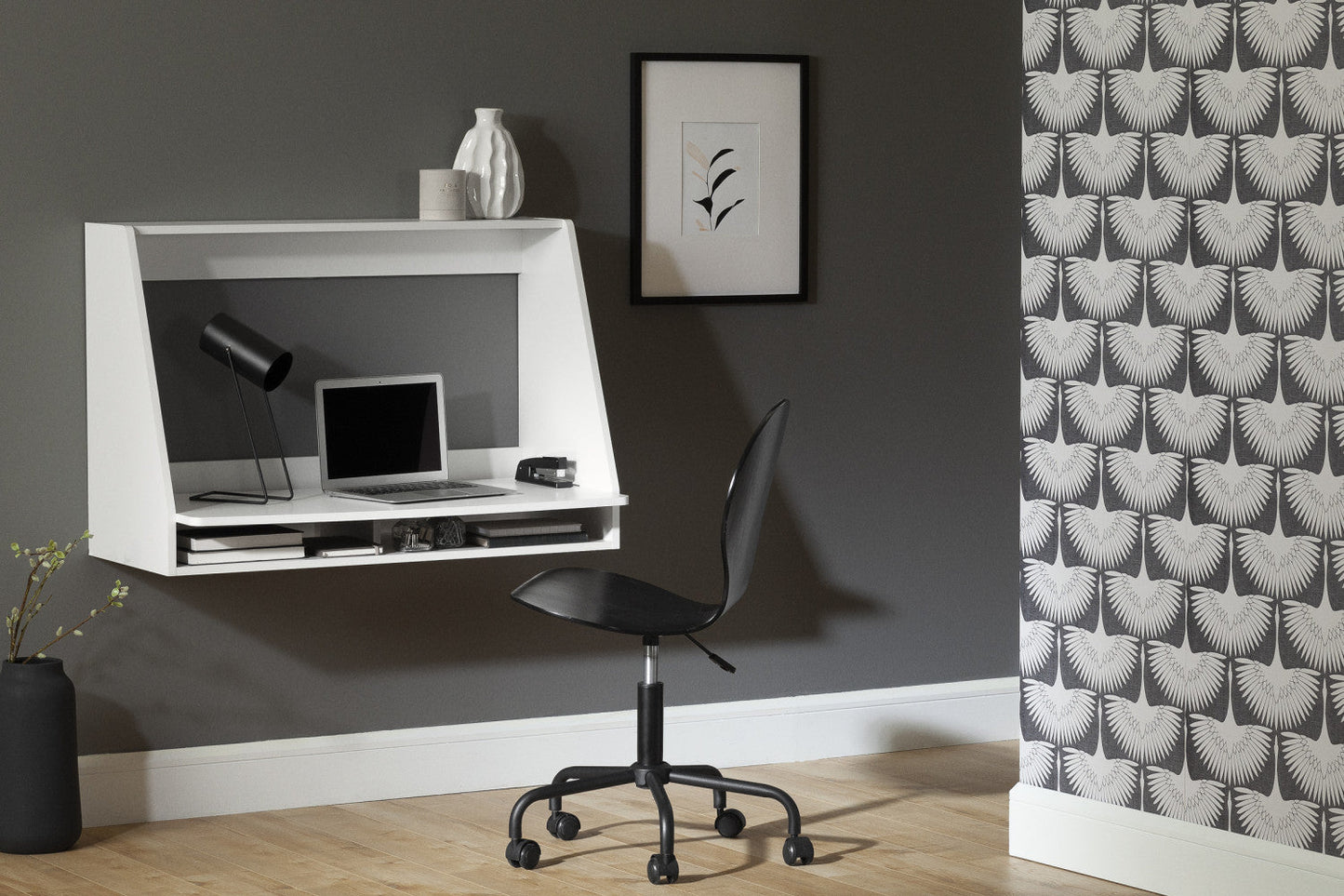 Interface Floating Desk - Pure White|Bureau mural Interface - blanc solide