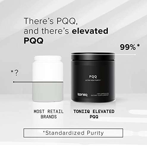 Ultra High Purity PQQ Capsules - 99.8%+ Standardized Purity for Increased Bioavailability - 120 Capsules - 20mg Concentrated Formula - Pyrroloquinoline Quinone Supplement