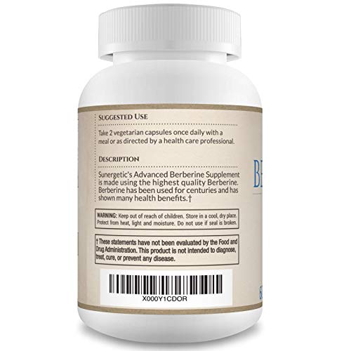 Premium Berberine Supplement -1,200 mg of Berberine Per Serving  Non-GMO Berberine HCI Supplement- Powerful Berberine Health Formula - 60 Berberine Capsules