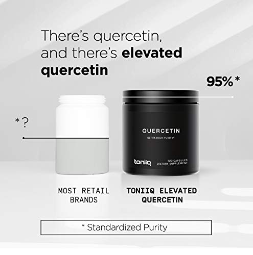 Ultra High Purity Quercetin Capsules - 95%+ Highly Purified for Increased Bioavailability - 1000mg Per Serving - Naturally Supports Immune Response - 120 Capsules Quercetin Supplement