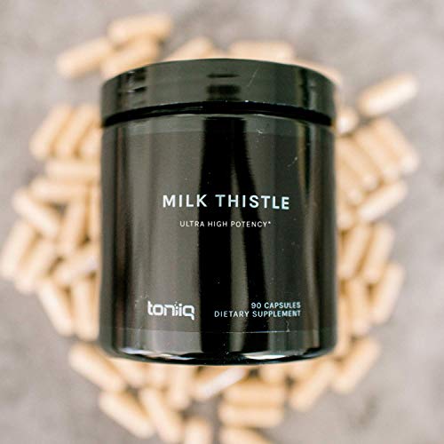 Ultra High Strength Milk Thistle Capsules - 25,000mg 50x Concentrated Extract - The Strongest Milk Thistle Supplement Available - 80% Silymarin - Liver Support Supplement - 90 Capsules