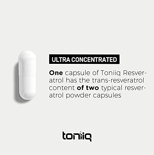 Ultra High Purity Resveratrol Capsules - 98% Trans-Resveratrol - Highly Purified and Highly Bioavailable - 60 Caps Reservatrol Supplement