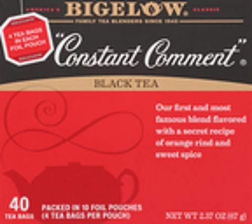 Bigelow Constant Comment Black Tea Bags, 40 Count Box (Pack Of 6) Caffeinated Black Tea, 240 Tea Bag