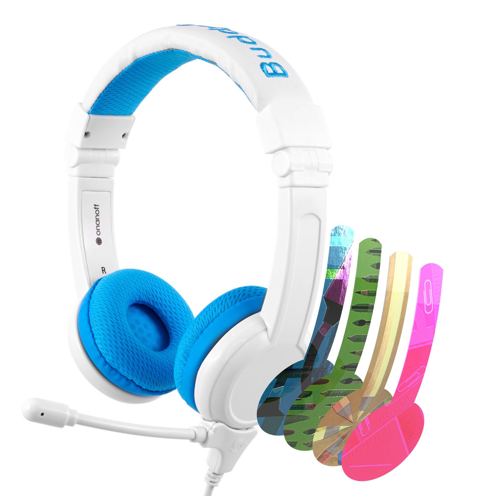 BuddyPhones School Kids on Ear Headphones - Blue