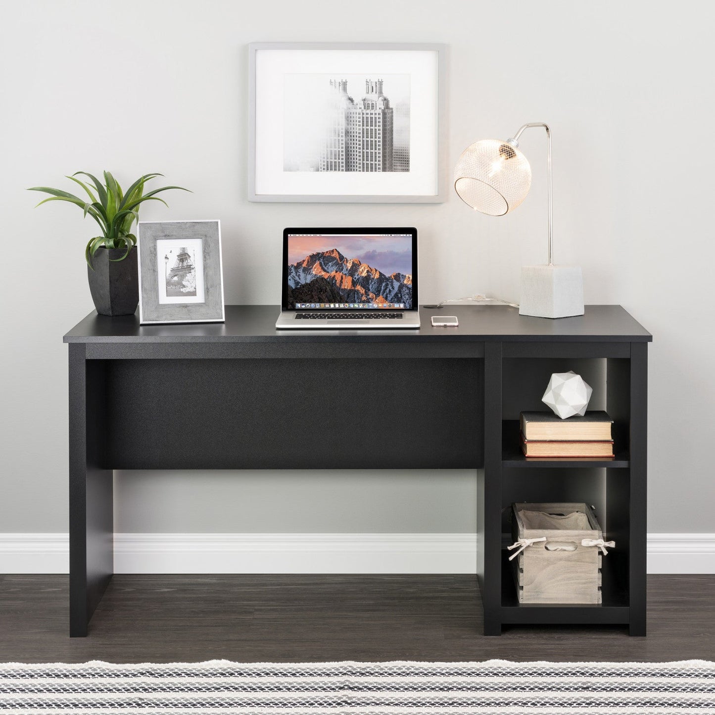 Sonoma Home Office Desk - Black|Bureau Sonoma - noir