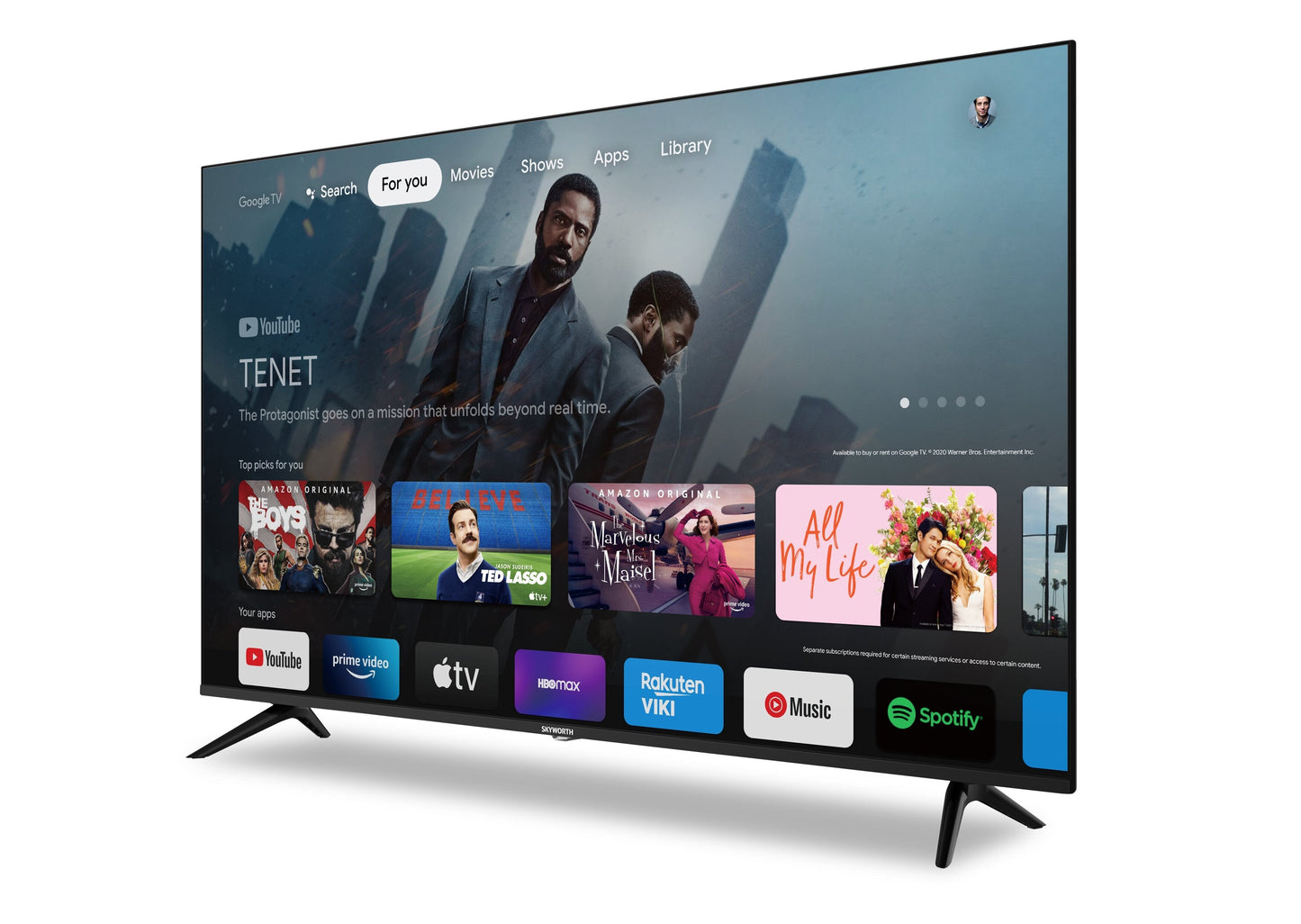 Skyworth 50" 4K UHD Android TV and Sylvania DVD Home Theatre System | Téléviseur UHD 4K Skyworth 50 po avec Android TV et système de cinéma maison Sylvania avec lecteur DVD