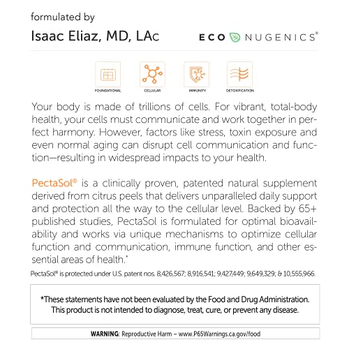 EcoNugenics PectaSol Modified Citrus Pectin for Total-Body Health & Optimal Aging - Clinically Researched & Patented - Daily Super-Nutrient for High Performing Cells - Immune Balancing - Safe Detox (9