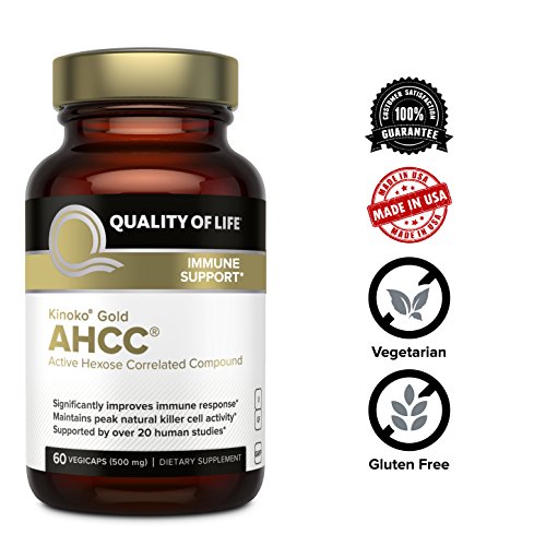 Premium Kinoko Gold Ahcc Supplementâ??500mg Of Ahcc Per Capsuleâ??Supports Immune Health, Liver Func