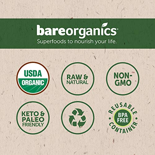 Bareorganics Amla Powder, Indian Gooseberry, Organic, Vegan, Non-GMO, Gluten-Free, BPA-Free, 8oz