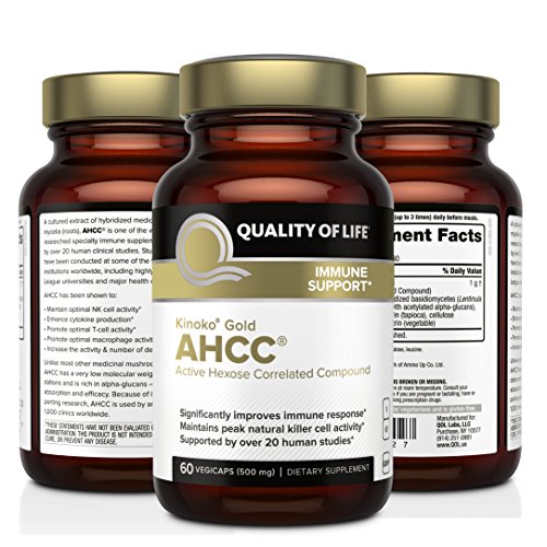 Premium Kinoko Gold Ahcc Supplementâ??500mg Of Ahcc Per Capsuleâ??Supports Immune Health, Liver Func