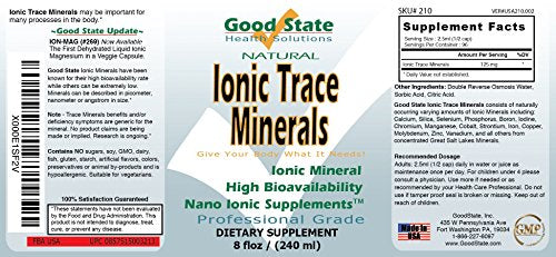 Good State Liquid Ionic Trace Minerals (96 servings at 125 mg - 8 fl oz)