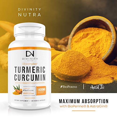 Turmeric Curcumin C3 Complex with BioPerine (Black Pepper Extract) - Anti-Inflammatory & Joint Support Supplement - Max Strength 95% Curcuminoids - 120 Veggie Capsules (2 Month Supply)