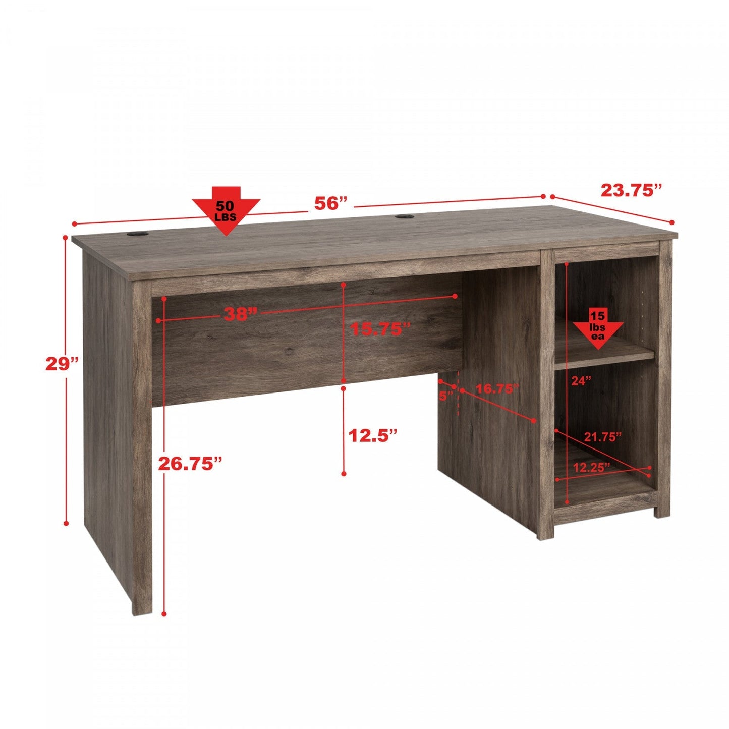 Sonoma Home Office Desk - Drifted Grey|Bureau Sonoma - gris délavé