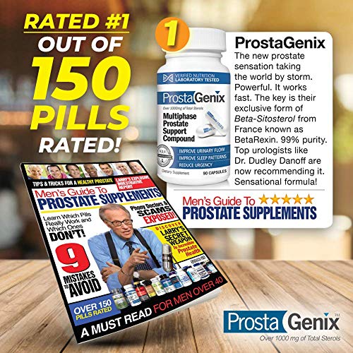 ProstaGenix Multiphase Prostate Supplement -3 Bottles- Featured on Larry King Investigative TV Show - Over 1 Million Sold - End Nighttime Bathroom Trips, Urgency, Frequent Urination.