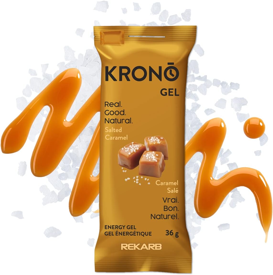 Krono Nutrition Energy Gel - Sports Nutrition - Made with Natural Ingredients - 25 mg caffeine - 24 gels (Maple & Coffee)