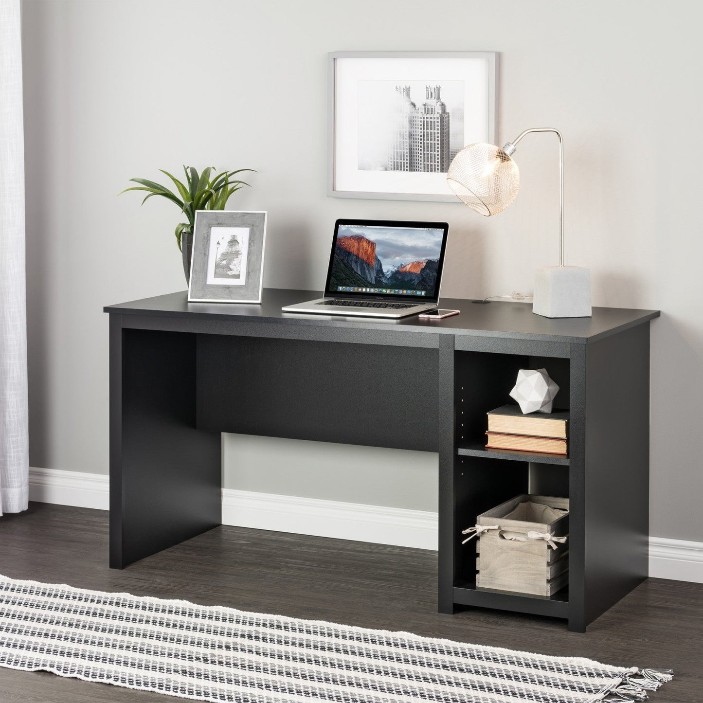 Sonoma Home Office Desk - Black|Bureau Sonoma - noir