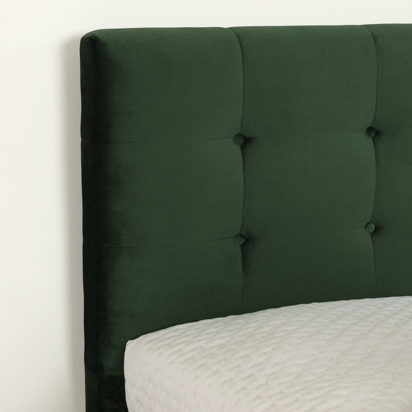 Hype Upholstered Queen Bed - Dark Green|Grand lit rembourré Hype - vert foncé