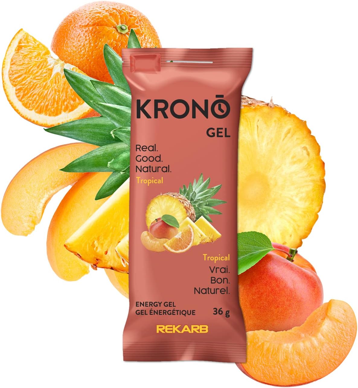 Krono Nutrition Energy Gel - Sports Nutrition - Made with Natural Ingredients - 25 mg caffeine - 24 gels (Maple & Coffee)