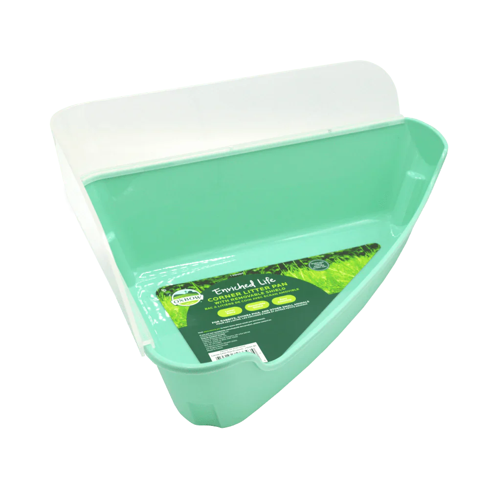 Oxbow Enriched Life - Corner Litter Pan with Removable Shield