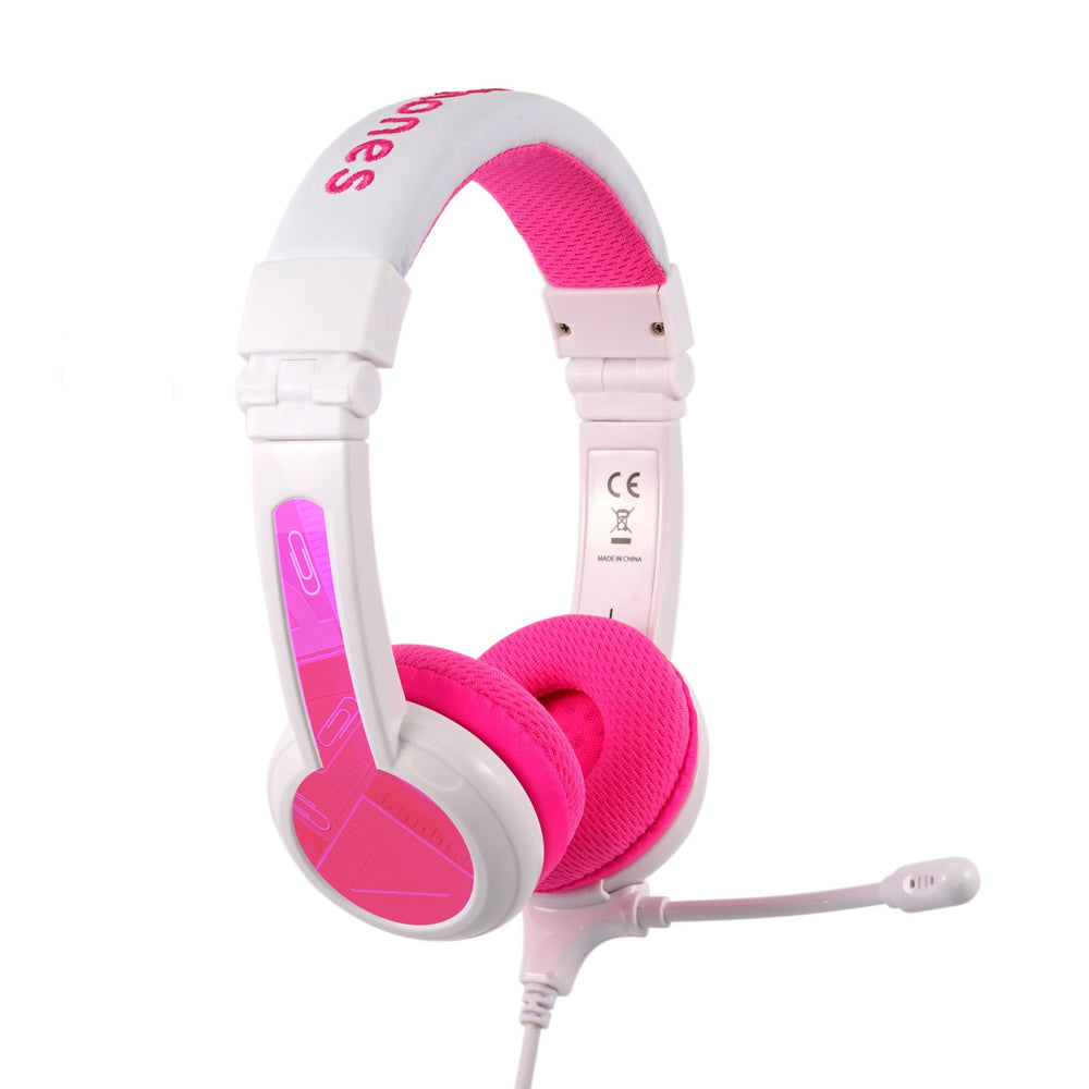 BuddyPhones School Kids on Ear Headphones - Pink