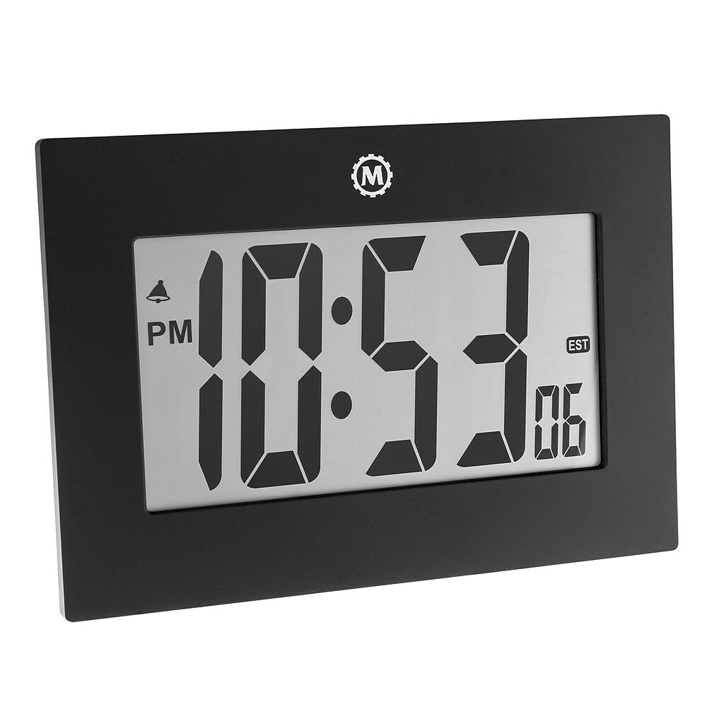 Marathon Large Digital Clock, 3.25" Digits, Black (CL030064BK)