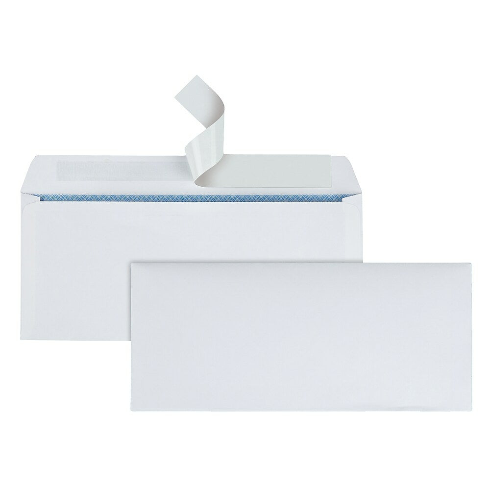 Simply #10 Security Envelopes with QuickStrip Closure - 4-1/8" x 9-1/2" - White - 500 Pack