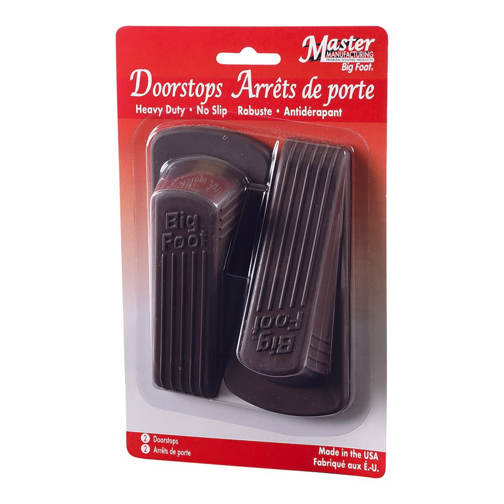 Big Foot Heavy Duty No Slip Doorstop Brown - 2 Pack